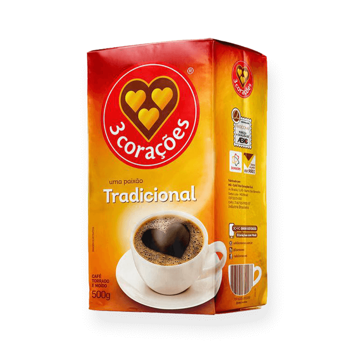 Café Tradicional Vácuo 3 Corações 500g